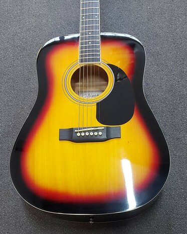 Nashville by Richwood, Dreadnought gitaar, sunburst