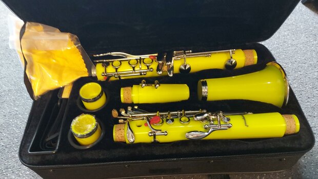 Klarinet Bb (Bes / Sib), B&ouml;hmsysteem, Colorline, Geel