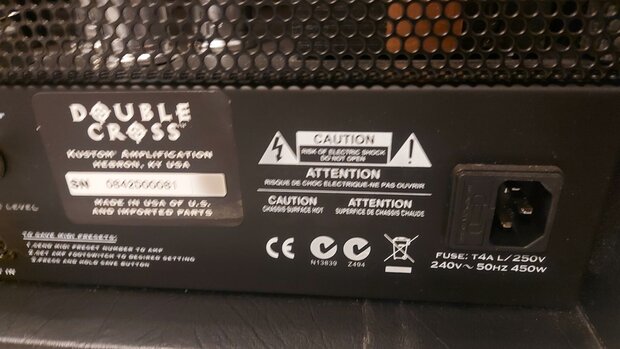 Kustom 100W All Tube Head DOUBLE CROSS, showmodel