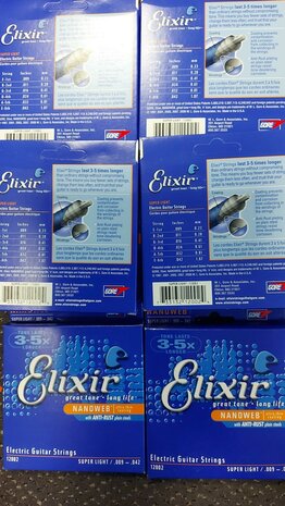 Elixir 009 gecoate snaren nanoweb elektr gitaar 12002 super light 