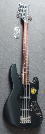 Sire Basses V3P Passive Series Marcus Miller 5-snarige passieve basgitaar, matzwart