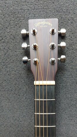 Sigma TM-15+ Traveler gitaar massief mahonie met dikke hoes