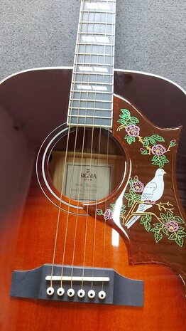 SIGMA GUITARS DA-SG7 Hummingbird darkburst, nu met koffer