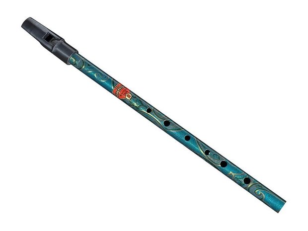 Tinwhistle "Bobo", brass, Paisley Green, fluit 