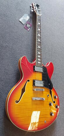 Sire H7 Series Larry Carlton electric archtop, Cherry Sunburst