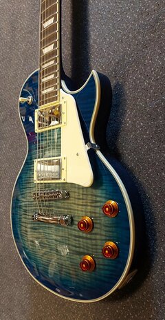 Sire L7 Series Larry Carlton electric LP-style Transparant Blauw