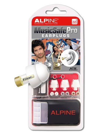 Alpine Music Safe Pro gehoorbescherming, wit, grijs of zwart