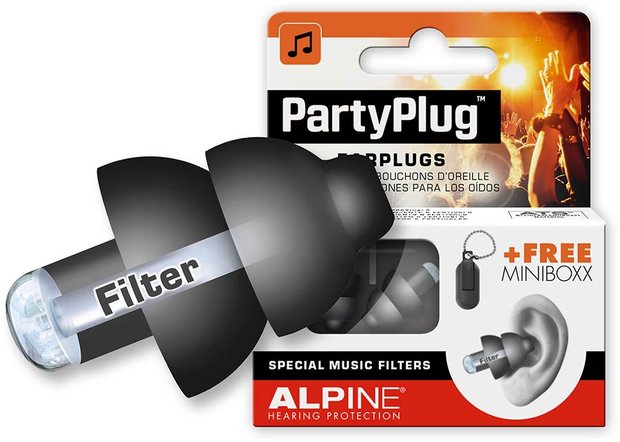 Alpine Partyplug gehoorbescherming, wit of zwart