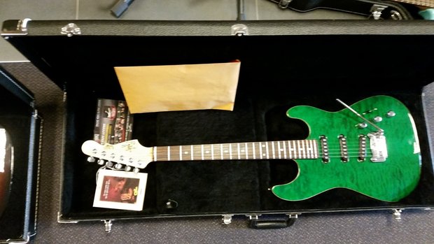 G&L Legacy S500 DLX Clear Forest Green RW USA met certificaat van echtheid