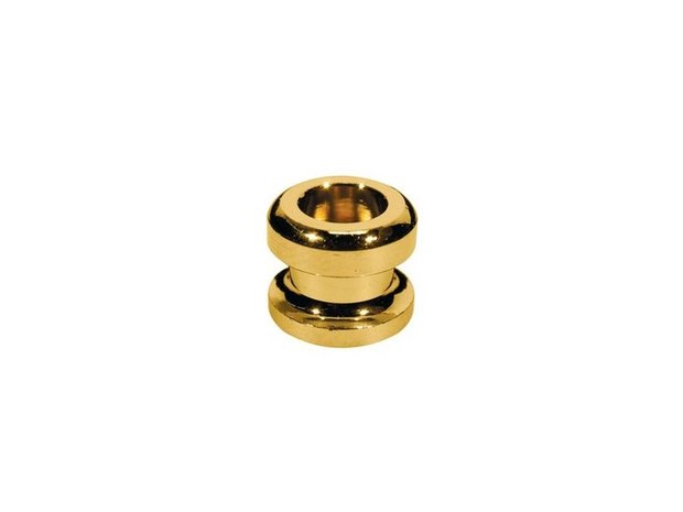 straplock button, chroom of goud, zonder schroef