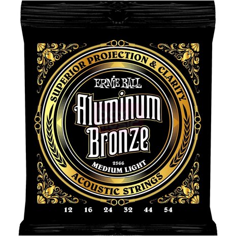 Ernie Ball Aluminium Bronze 2568, snaren voor akoestische gitaar, 012-054