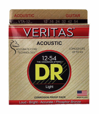 DR Veritas snarenset Acoustic Phosphor Bronze, 12-54