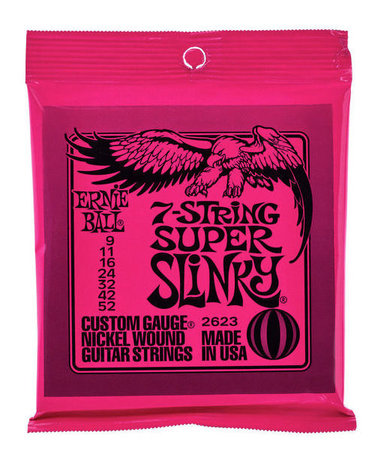 Ernie Ball 2623 snaren voor electrische 7-snarige gitaar, 009