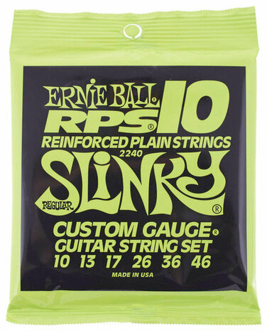 Ernie Ball 2240 Reinforced Regl. Slinky 010 - 046 snarenset 