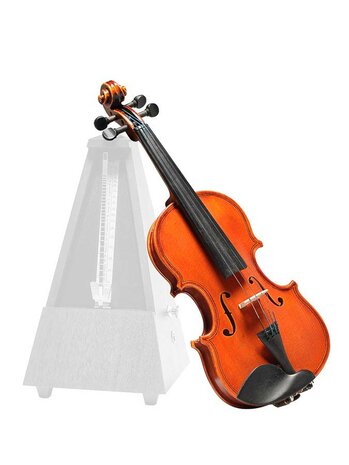 E. Mayer miniatuur viool, maat 1/64 (29,5 cm) in box