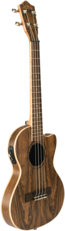 Lanikai Tenorukulele, Exotic figured Bocote met voorversterker en hoes