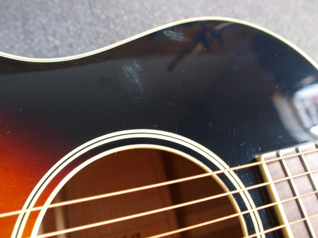 Recording King Acoustic Guitar All Solid Troubadour Sunburst