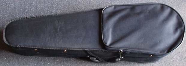 Vioolkoffer voor 1/8 viool met schouderriemen, zwart
