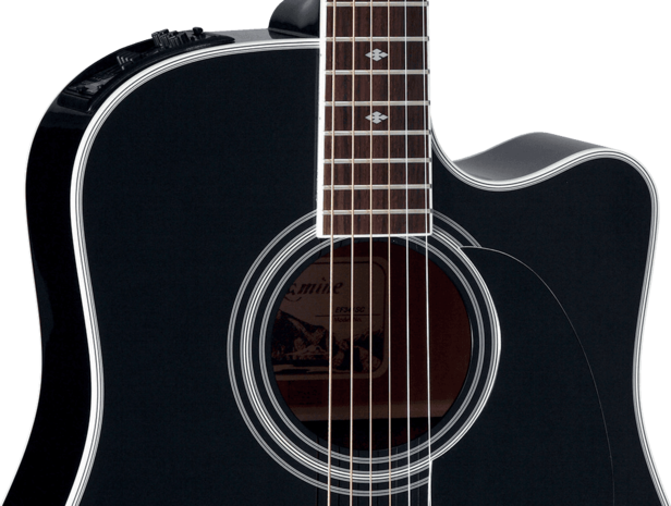 Takamine EF341SC elektro-akoestische western gitaar zwart, nu met koffer (B-stock)