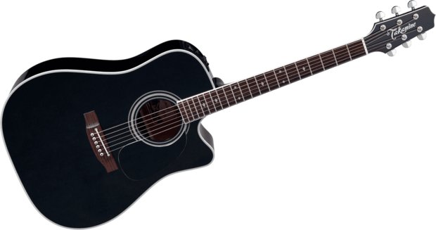 Takamine EF341SC elektro-akoestische western gitaar zwart, nu met koffer (B-stock)