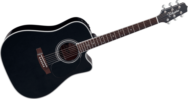 Takamine EF341SC elektro-akoestische western gitaar zwart, nu met koffer