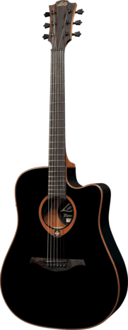 Lâg T100DCE Tramontane dreadnought met element, zwart