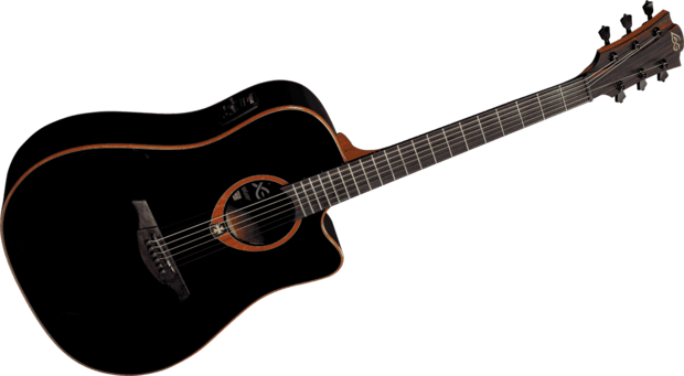 Lâg T100DCE Tramontane dreadnought met element, zwart