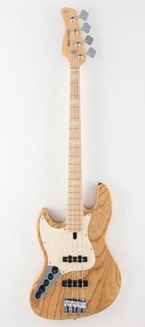 Sire Marcus Miller V7 lefty swamp ash 4-string bass guitar natural, tijdelijk met gevoerde hoes