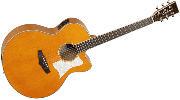 Tanglewood Super Jumbo Evolution Exotic Viscount Trans Orange nu met koffer