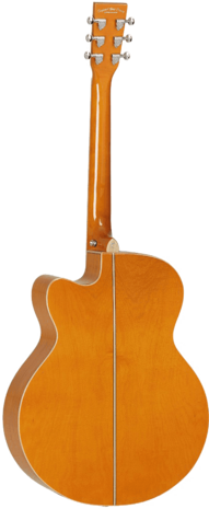 Tanglewood Super Jumbo Evolution Exotic Viscount Trans Orange nu met koffer