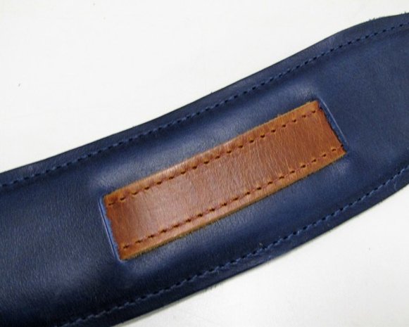 Souldier Leather Strap 2tone Rust on Navy, leren riem