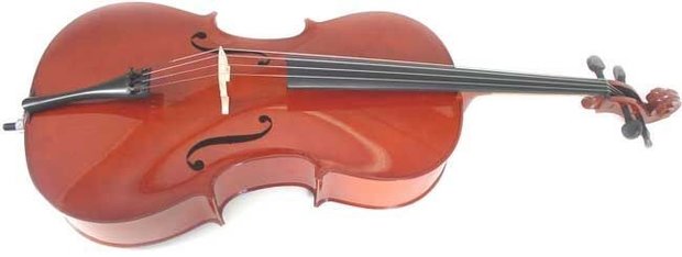 Cello 1/8 (kindermaat vanaf ca 4 jaar) incl gevoerde hoes, strijkstok