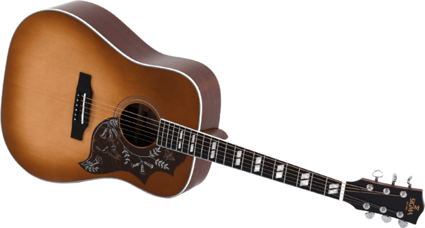 Sigma DM-SG5+ Hummingbird Cherry Sunburst, electro-akoestisch, nu met gevoerde hoes