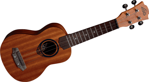 Lâg Tiki 8 sopraan ukulele met hoes