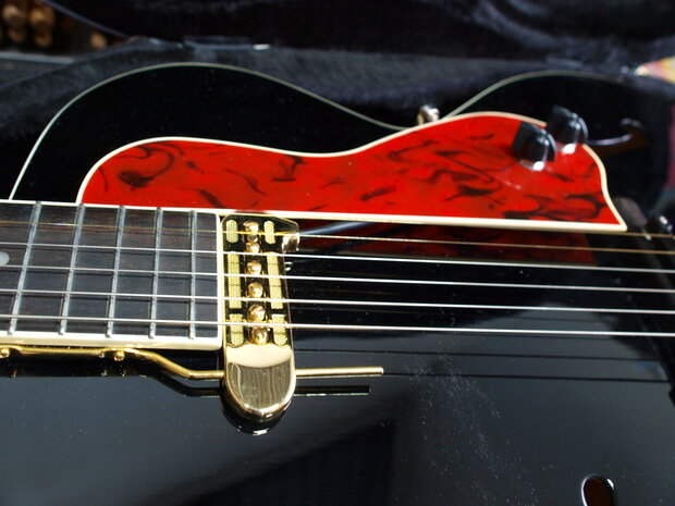 The Loar Archtop Semi-Acoustic Guitar LH-600-BK met case, electro-acoustic