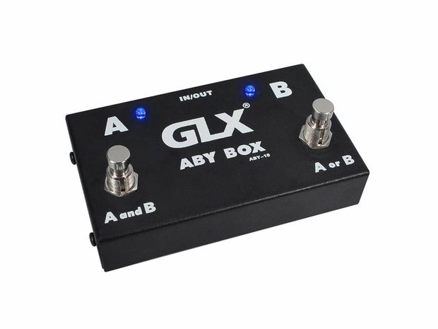 GLX ABY switch box, selecteer tussen 2 geluidsbronnen of 2 uitgangen