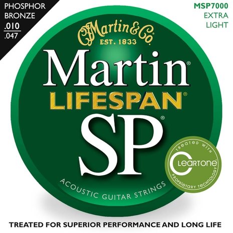 Martin SP Lifespan, Phosphor Bronze, diverse maten, Gecoate snaren SP7..00