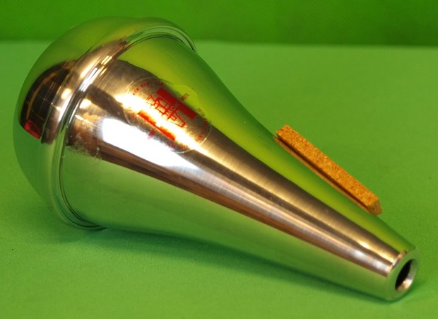 Trompetdemper Harmon French line, straight aluminium, gewelfde vorm