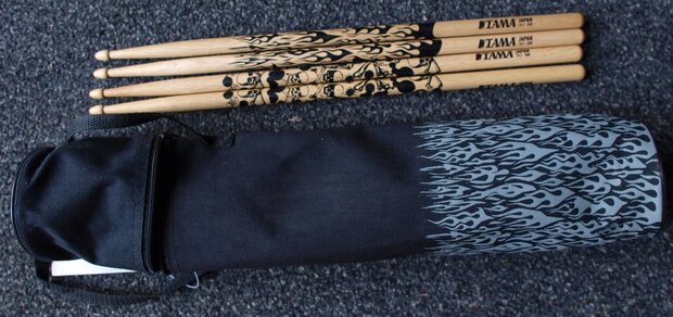 Tama sticktas met 2 paar drumsticks 7A Oak