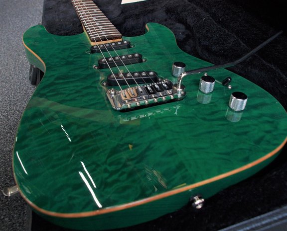 G&L Legacy S500 DLX Clear Forest Green RW USA met certificaat van echtheid