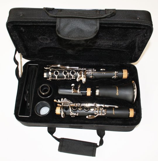 thumbnail: Miniatuur Klarinet Met Standaard En Koffer - Decoratief Muziekinstrument Voor Poppenhuis & Home Decor