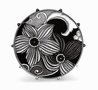 Evans-inked-22-inch-bassdrumvel-fabric-b&amp;w-flower